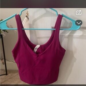 lululemon athletica V-Neck Crop Tank - Magenta